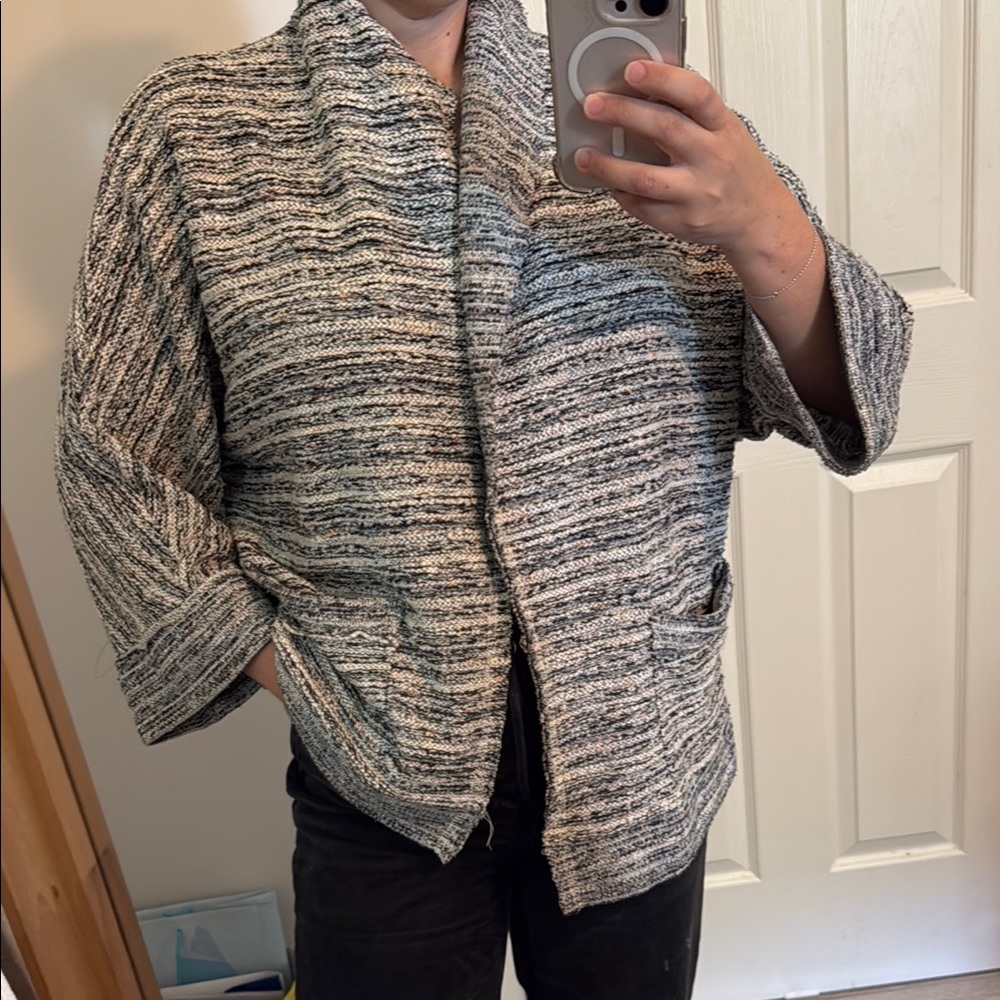 Splendid Black and White Knit Jacket